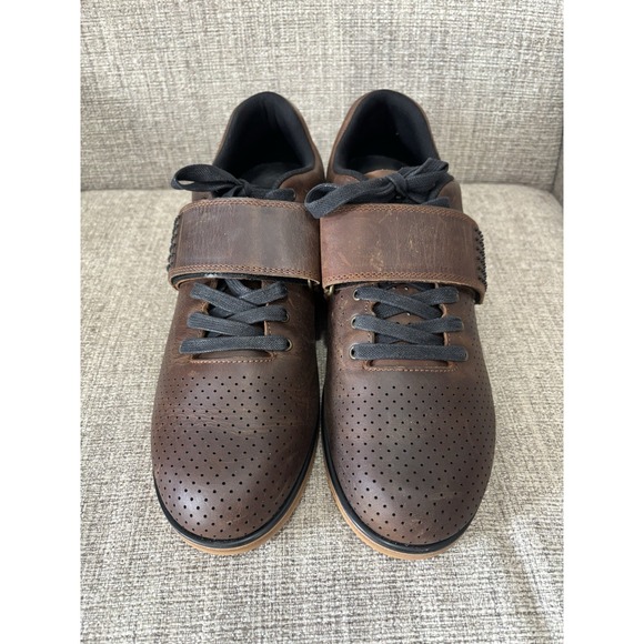 Nobull Lifter Coffee Brown All Leather Weightlifting Shoes Mens 11 New - Picture 2 of 7